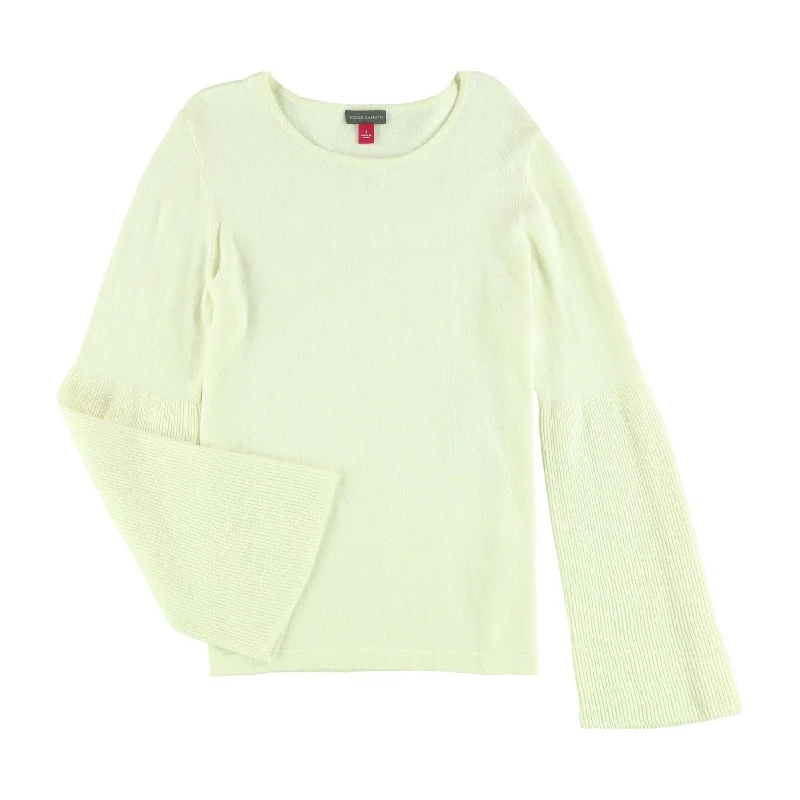 Warm Comfortable Pieces Comfy Chic Vince Camuto Womens Bell Sleeve Knit Sweater, Off-White, X-Small