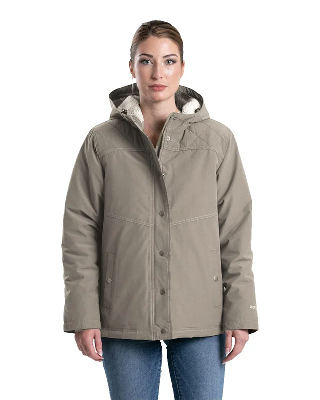Trendy Cozy Apparel Modern Daywear Women's Softstone Micro-Duck Hooded Coat