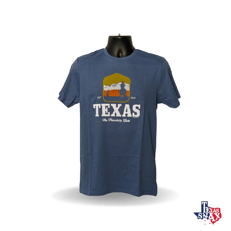 Soft and Cozy Apparel Soft Comfortwear Super Soft Foggy Blue Texas Friendship State Shirt Soft and Cozy Apparel Soft Comfortwear Super Soft Foggy Blue Texas Friendship State Shirt