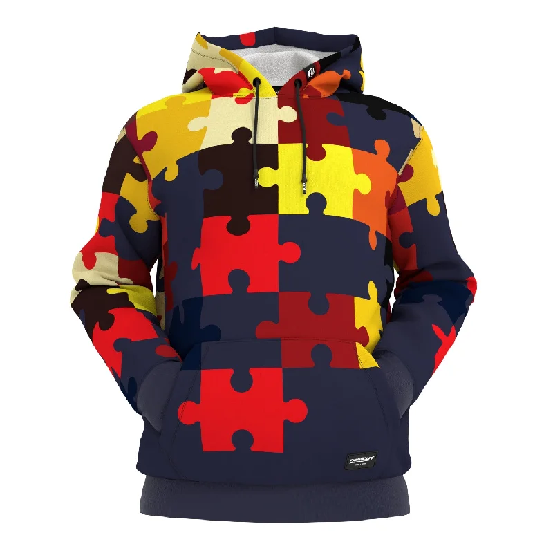 Fashion Comfort Trends Effortless Chic Style Puzzled Hoodie
