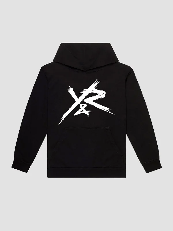 Versatile Comfort Pieces Everyday Chic OG Brushed Script Hoodie - Black