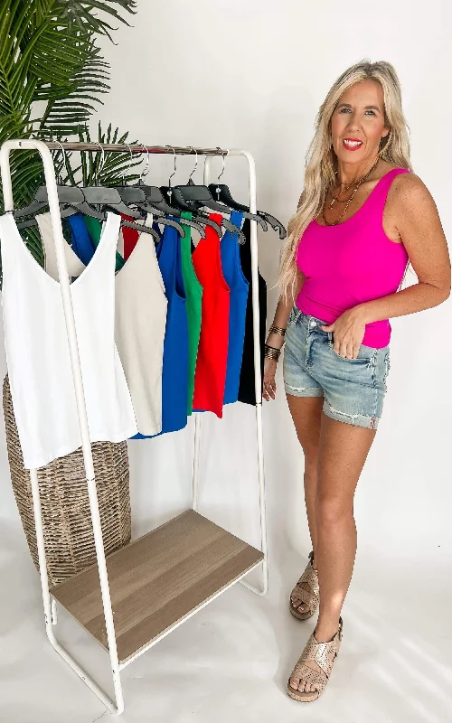 Affordable Outfits Soft Layers Reversible V-Neck/U-Neck Seamless Tank