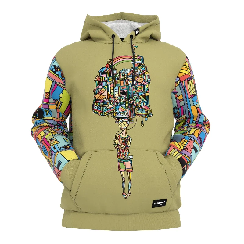 Fashionable Comfortwear Simple Comfort Style Rainboy Khaki Hoodie