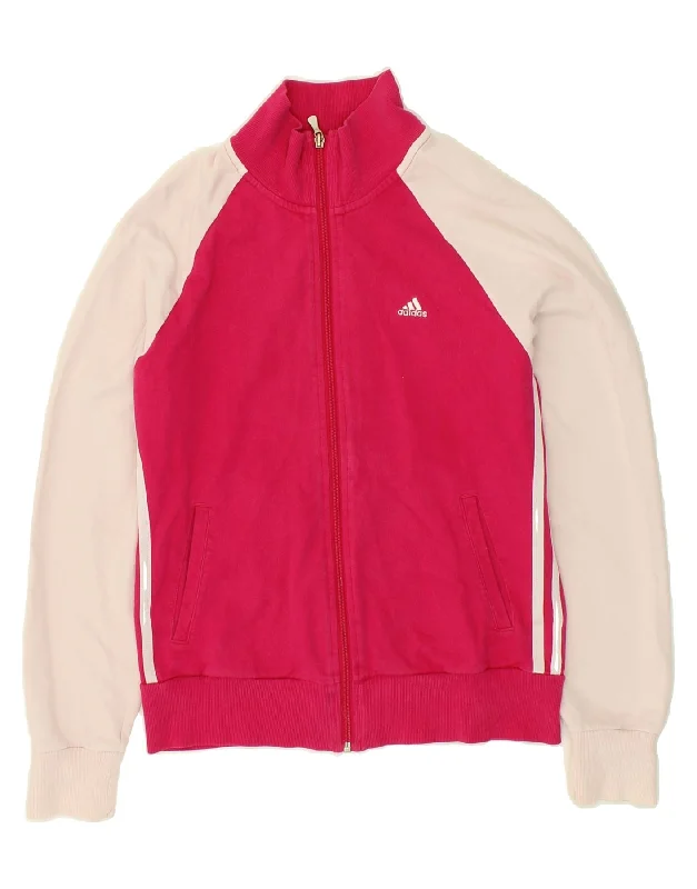 Affordable Chic Fits Soft Apparel ADIDAS Womens Tracksuit Top Jacket UK 14 Medium Pink Colourblock Cotton Affordable Chic Fits Soft Apparel ADIDAS Womens Tracksuit Top Jacket UK 14 Medium Pink Colourblock Cotton