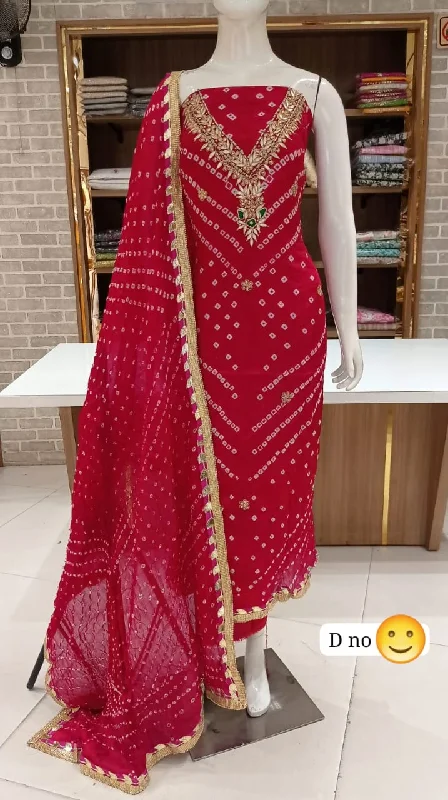 Comfortable Layered Styles Relaxed Outfits KcPc New Art Silk Bandhani Gotapatti Work Salwar Suit KML Comfortable Layered Styles Relaxed Outfits KcPc New Art Silk Bandhani Gotapatti Work Salwar Suit KML
