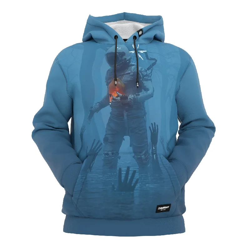 Relaxed Chic Comfy Styling Deep Blue Hoodie