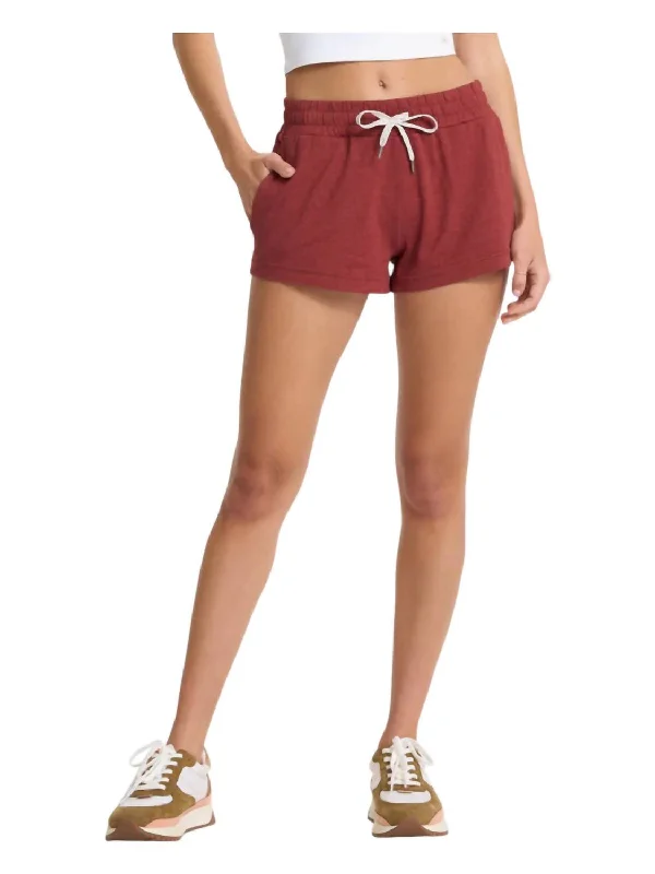 Cozy Comfort Options Effortless Chic Style Halo Performance Short In Currant Heather