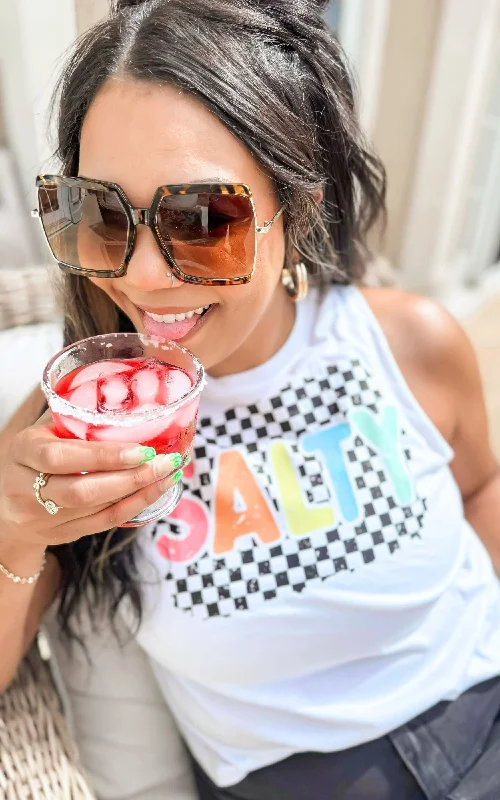 Warm Textures Effortless Outfits Salty Crop Muscle Tank