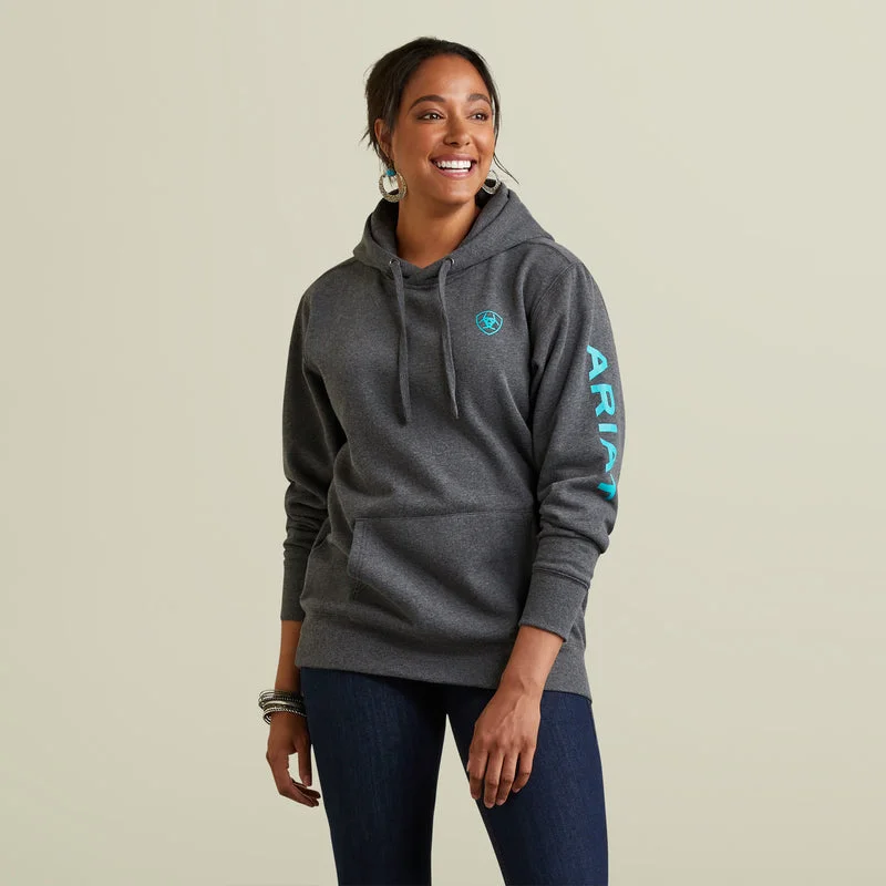 Ariat Women's Ariat Logo Hoodie, Charcoal Heather