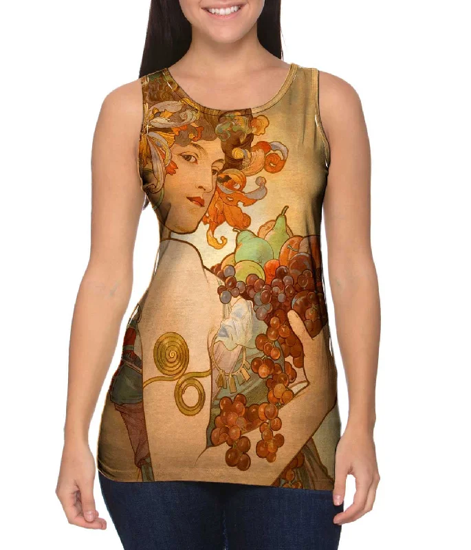 Casual Comfort Clothing Warm Layers Alphonse Mucha - "Fruit" (1897)