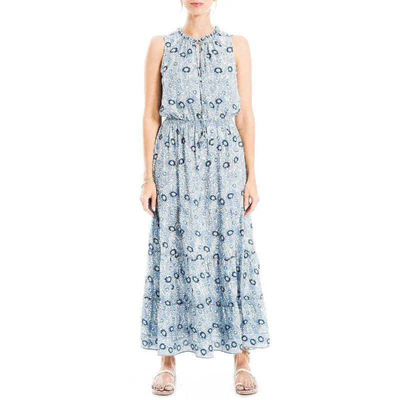 Simple Chic Wear Soft Dressing Max Studio Womens Floral Tiered Maxi Dress