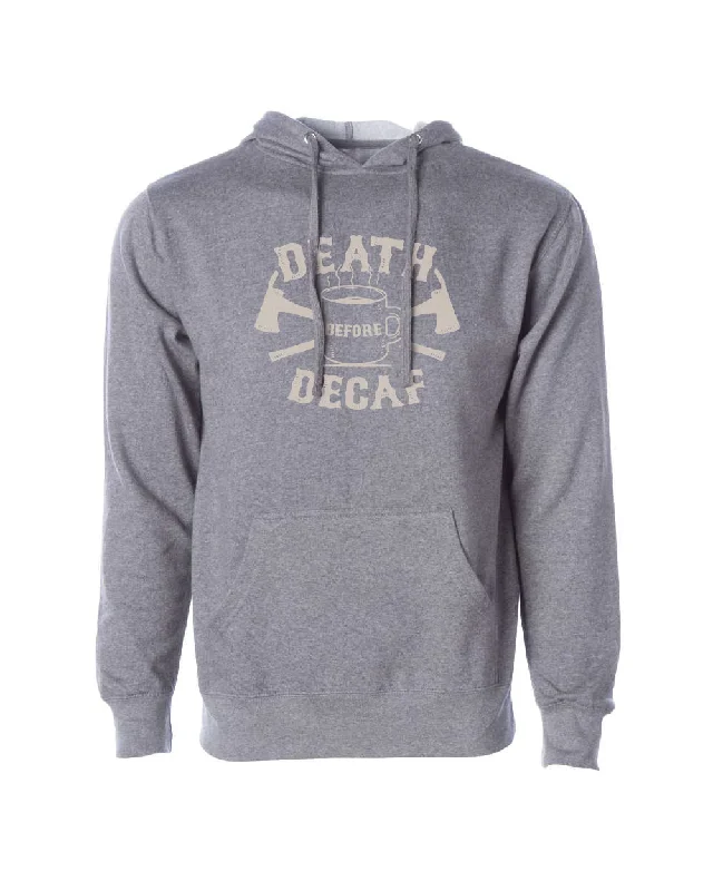 Trendy Cozy Apparel Cozy Wearables DEATH BEFORE DECAF - HOODIE