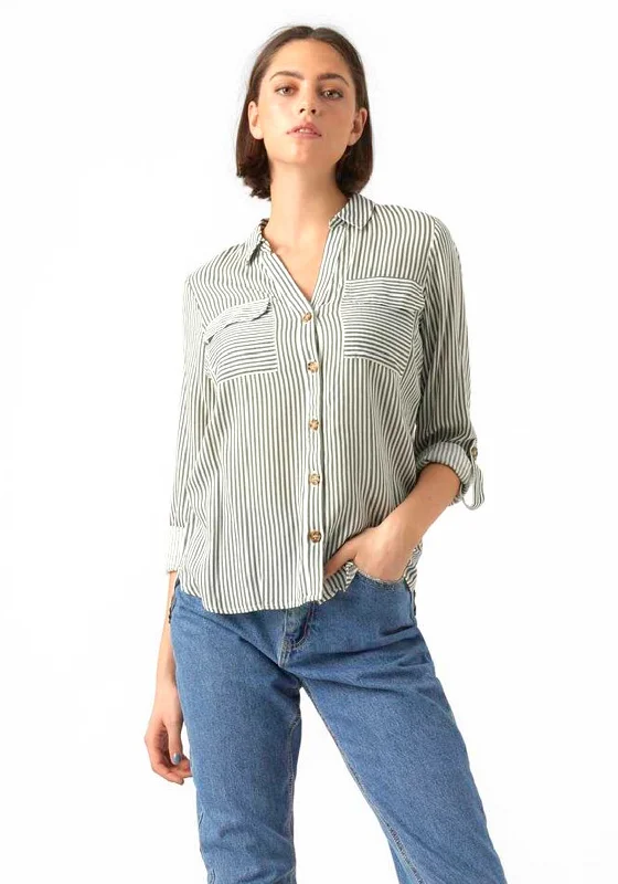Street Comfort Clothing Simple Wear Vero Moda Bumpy Striped Shirt, Laurel Wreath & Snow White Street Comfort Clothing Simple Wear Vero Moda Bumpy Striped Shirt, Laurel Wreath & Snow White