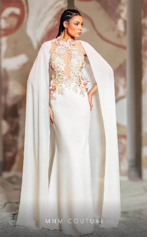 Budget-friendly Comfort Versatile Styles MNM Couture K4145 - Floral Applique Evening Gown Budget-friendly Comfort Versatile Styles MNM Couture K4145 - Floral Applique Evening Gown
