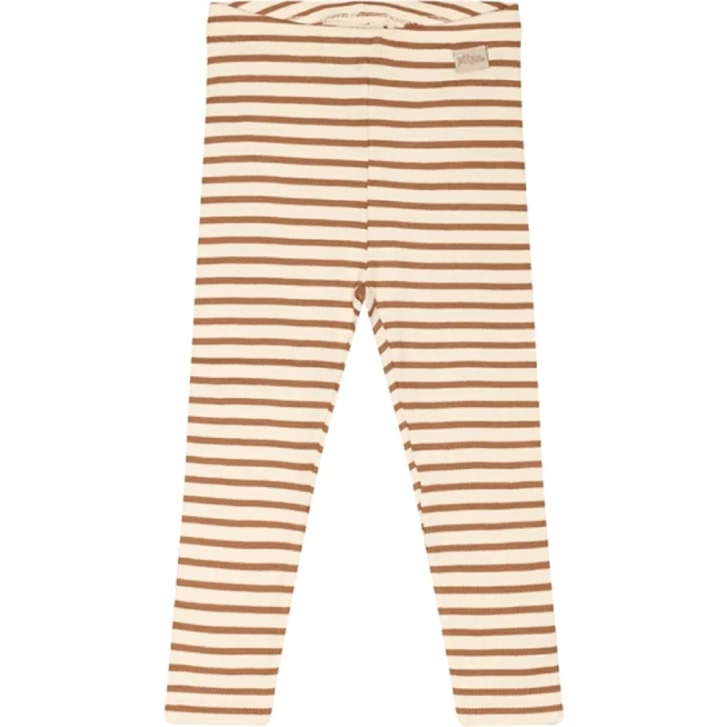 Smart Fashionwear Cozy Essentials Petit Piao® Caramel/Off White Leggings Modal Striped Smart Fashionwear Cozy Essentials Petit Piao® Caramel/Off White Leggings Modal Striped