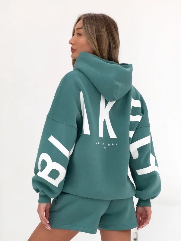 Soft Comfortwear Effortless Outfits Isabel Oversized Hoodie - Dusty Teal