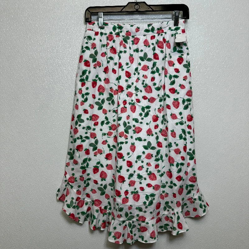 Simple Stylish Wear Trendy Vibes Skirt Midi By J Crew O In Strawberry, Size: S