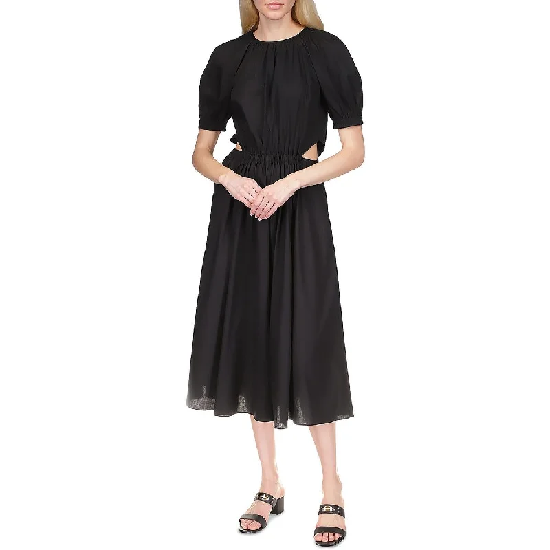 Chic Vibes Day-to-day Comfort MICHAEL Michael Kors Womens Puff Sleeve Long Maxi Dress