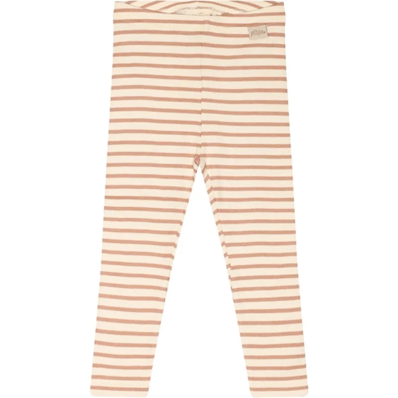 Versatile Comfort Pieces Daywear Fashion Petit Piao® Cafè Rose/Off White Leggings Modal Striped