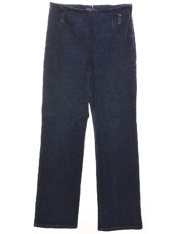 Street Chic Clothing Relaxed Outfits Classic Dark Wash Straight-Fit Jeans - W28 L32