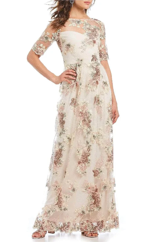 Streetwear Comfort Trendy Layers Adrianna Papell AP1E203576 - Illusion Sleeve Floral Evening Gown Streetwear Comfort Trendy Layers Adrianna Papell AP1E203576 - Illusion Sleeve Floral Evening Gown