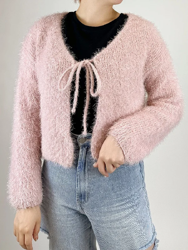 Chic Vibes Relaxed Dressing Tied Open Front Dropped Shoulder Cardigan