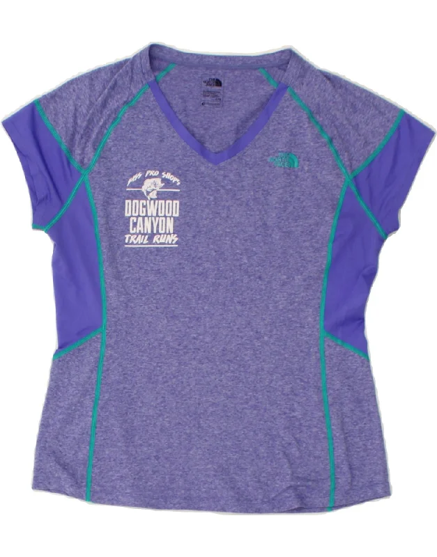 Cozy Fashion Trends Day Comfort THE NORTH FACE Womens Graphic T-Shirt Top UK 14 Large Purple Colourblock Cozy Fashion Trends Day Comfort THE NORTH FACE Womens Graphic T-Shirt Top UK 14 Large Purple Colourblock