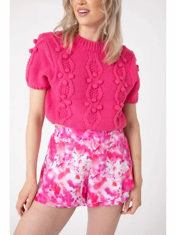 Comfort Wear Styles Budget Comfort Hallie Short In Pink Watercolor