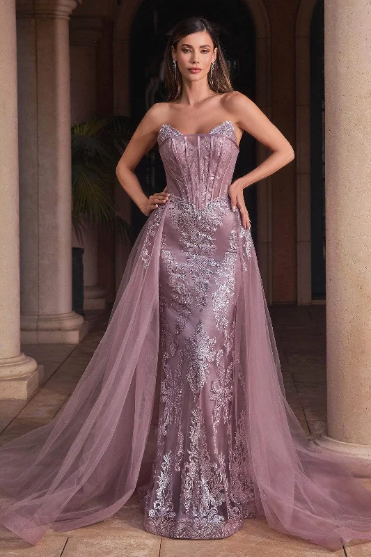 Relaxed Textiles Warm Layers Cinderella Divine J858 - Off-Shoulder Sheath Dress with Embroidery Relaxed Textiles Warm Layers Cinderella Divine J858 - Off-Shoulder Sheath Dress with Embroidery