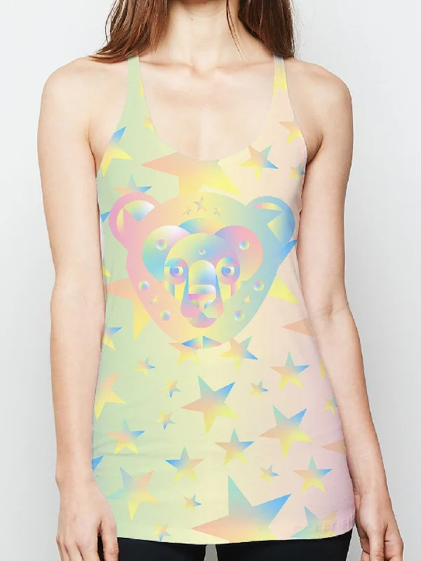 Casual Comfort Clothing Budget Comfort Galactic Bear Racerback Tank Top