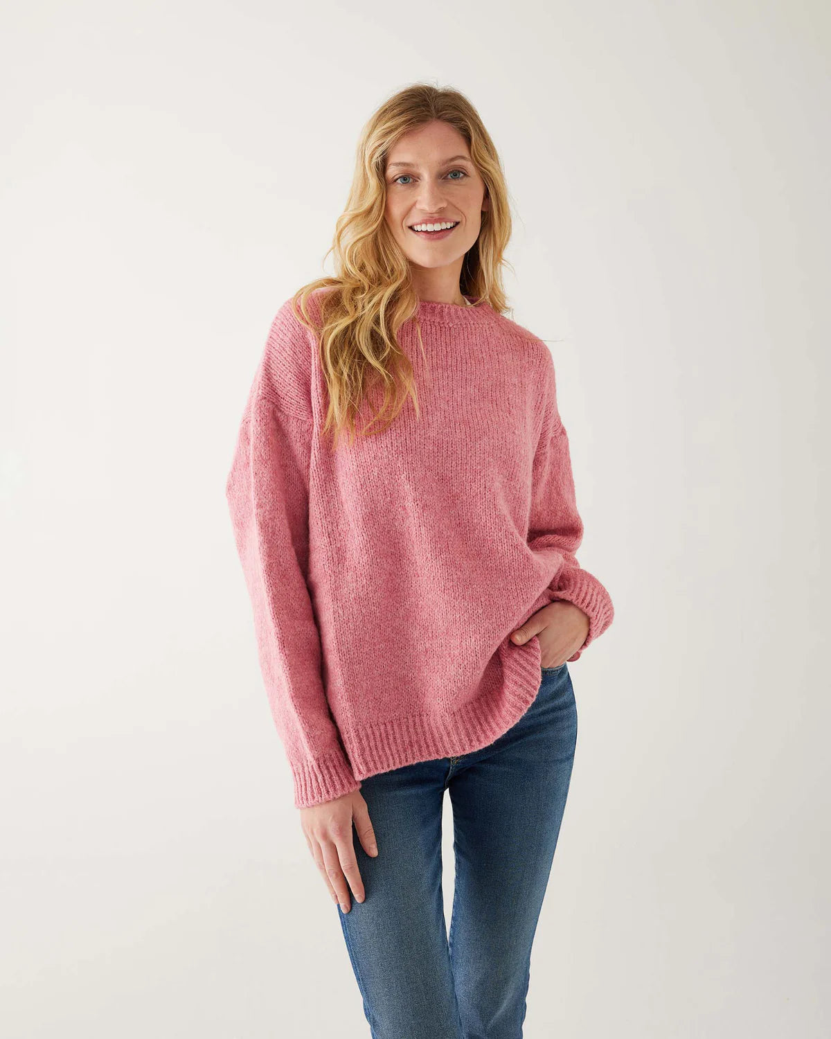 Effortless Layers Fashionable Comfort Mersea Bari Side Button Sweater Rouge