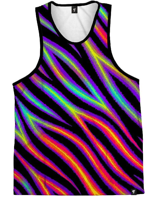 Effortless Wear Fits Day Comfort Tiger Stripes (Colorful) Unisex Tank Top