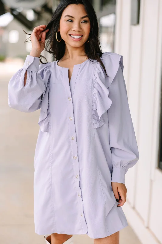 Fashion Comfort Wearables Relaxed Outfits Feeling My Best Lavender Purple Ruffled Dress Fashion Comfort Wearables Relaxed Outfits Feeling My Best Lavender Purple Ruffled Dress