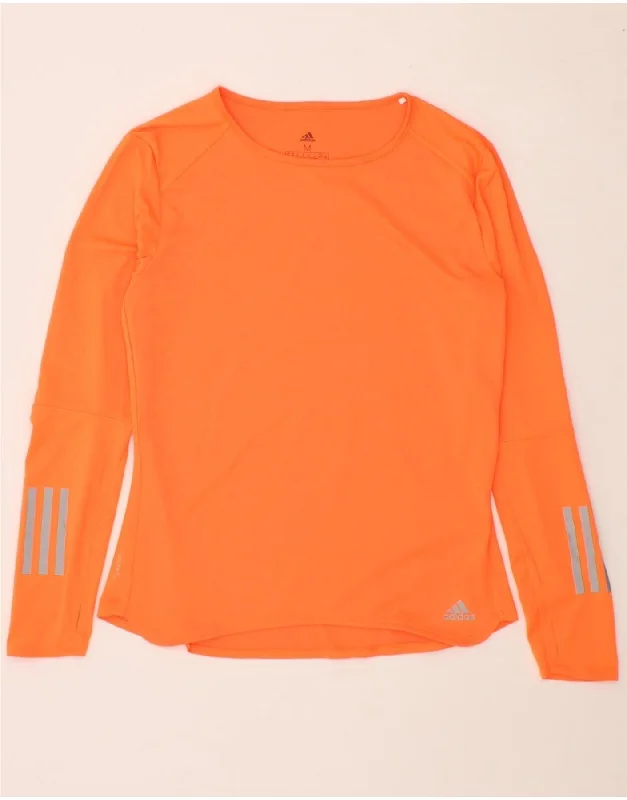 Relaxed and Fashionable Casual Wearables ADIDAS Womens Climacool Top Long Sleeve UK 12/14 Medium Orange Polyester Relaxed and Fashionable Casual Wearables ADIDAS Womens Climacool Top Long Sleeve UK 12/14 Medium Orange Polyester