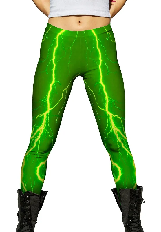 Chic Vibes Cozy Casuals Lightning Storm Green Yellow