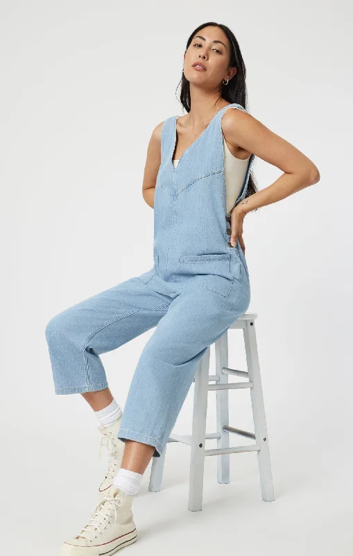 Comfortable Fashion Choices Soft Apparel MYRA ROMPER IN LIGHT WELL BLUE