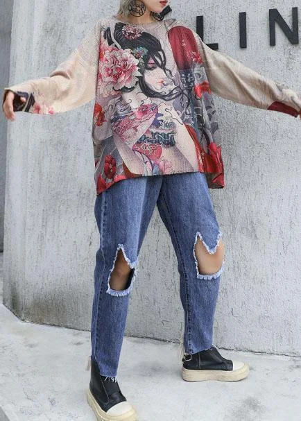 Cool Comfort Clothing Daily Chic denim blue 2024 new high waist straight pants elastic waist ripped Jeans Cool Comfort Clothing Daily Chic denim blue 2024 new high waist straight pants elastic waist ripped Jeans
