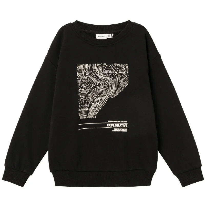 Trendy Easywear Everyday Chic Name It Black Nefiks Sweatshirt