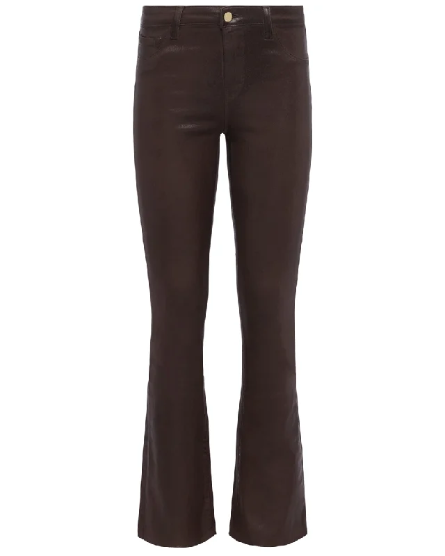 Street Style Comfort Soft Apparel Espresso Coated Ruth Coated Straight-Leg Jean