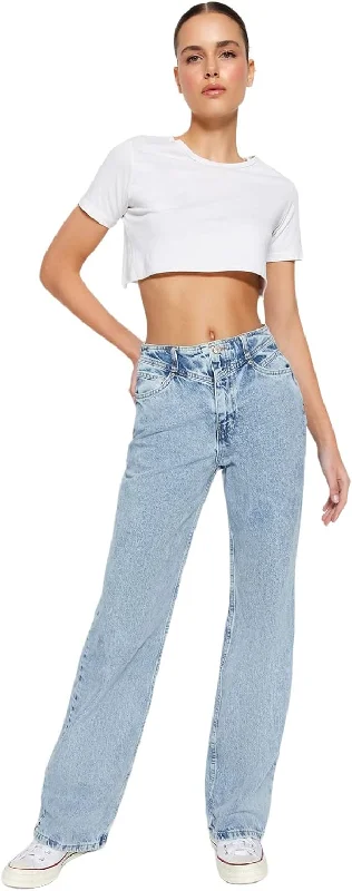 Cozy Essentials Soft Fashion 90er Breite Jeans