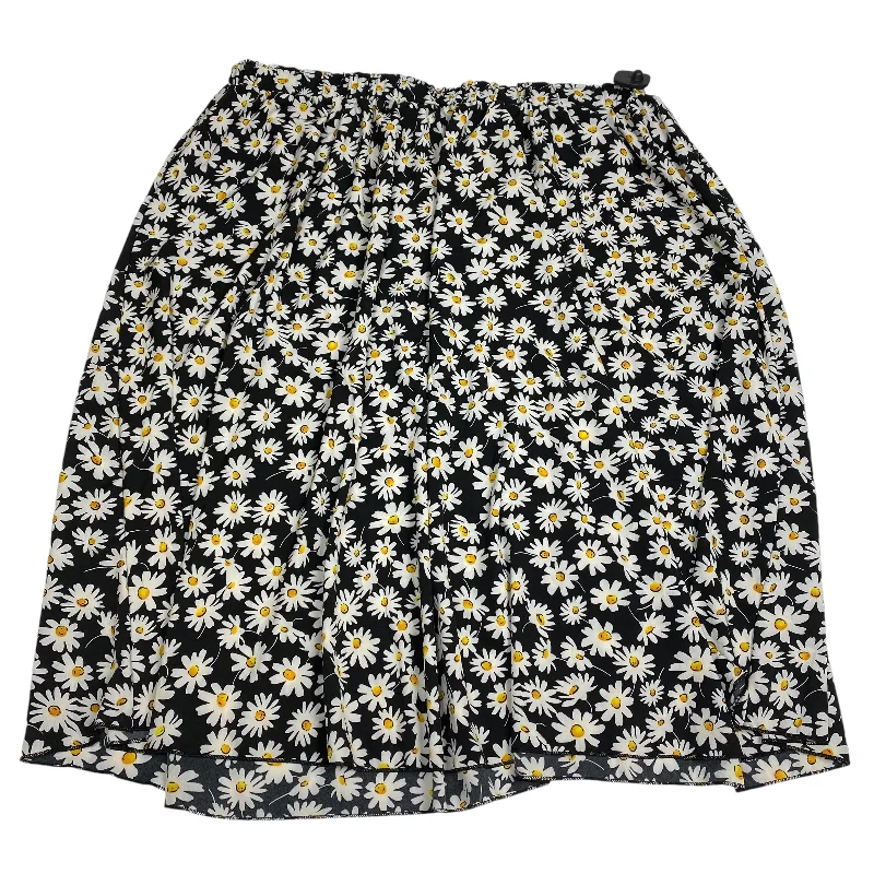 Versatile Outfits Comfy Styling Skirt Midi By Shein In Black & White, Size: 5