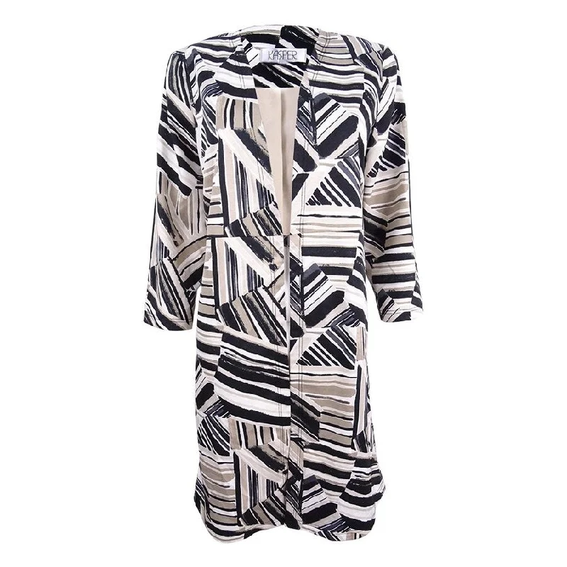 Comfortable Fashion Choices Comfy Textiles Kasper Women's Abstract-Print Ottoman Jacket