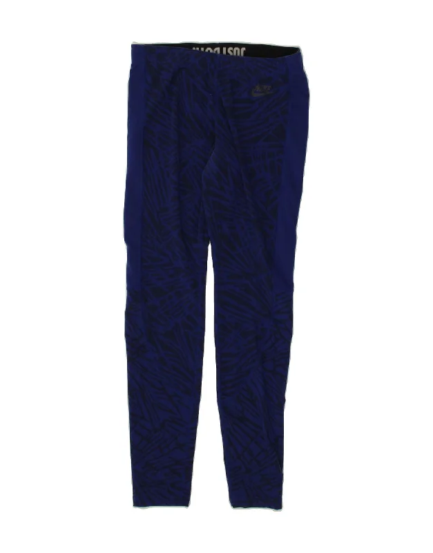 Cozy Looks Elegant Wear NIKE Womens Abstract Pattern Leggings UK 12 Medium Navy Blue Cotton Cozy Looks Elegant Wear NIKE Womens Abstract Pattern Leggings UK 12 Medium Navy Blue Cotton