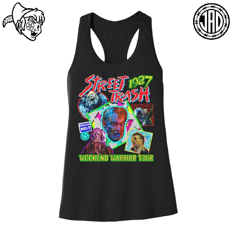 Cozy Wearable Styles Versatile Comfortwear Weekend Warrior Tour 1987 - Women's Racerback Tank