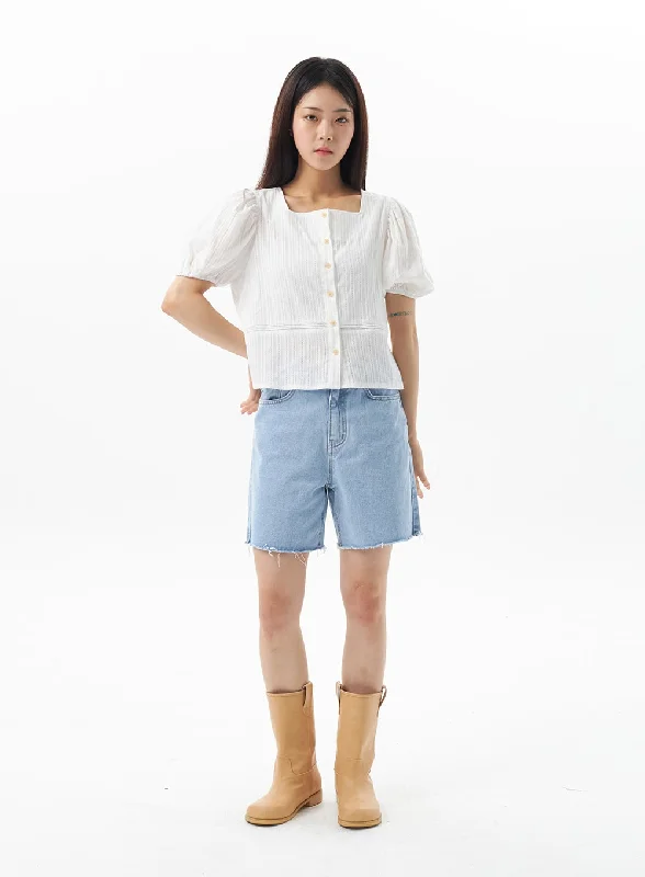 Simple Fashion Styles Budgeted Fashion Denim Shorts OU319