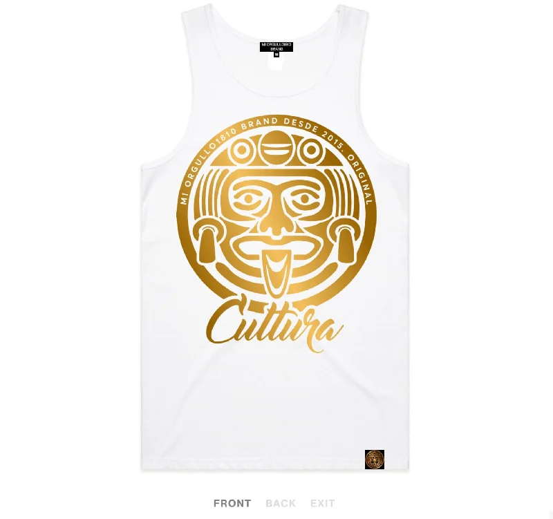 Chic Layering Trendy Casuals CULTURA WHITE TANK TOP