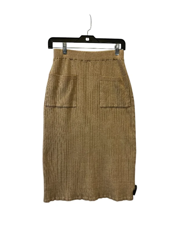 Modern Fitwear Soft Apparel Skirt Maxi By Clothes Mentor In Tan, Size: M