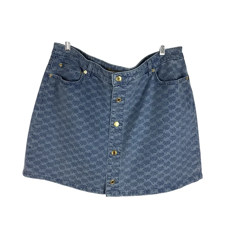 Effortless Soft Layers Affordable Layers Skirt Designer By Michael Kors In Blue Denim, Size: 16 Effortless Soft Layers Affordable Layers Skirt Designer By Michael Kors In Blue Denim, Size: 16