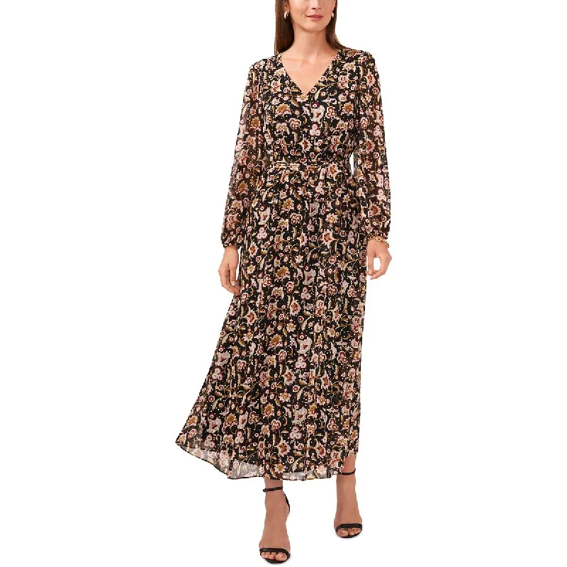 Versatile Outfits Practical Comfort MSK Womens Chiffon Belted Maxi Dress