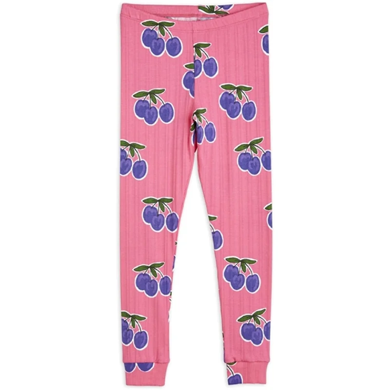 Mini Rodini Plum Aop Leggings Pink Pink